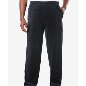 Velour Open Bottom Sweatpants